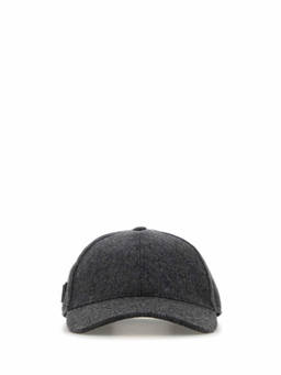 PRADA - Dark Grey Logo Baseball Cap
