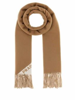PRADA - Brown Logo Scarf