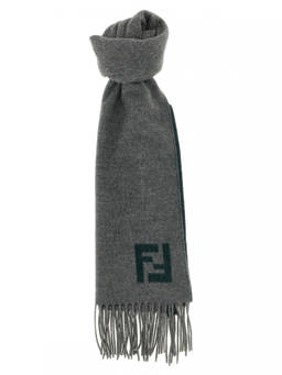 Fendi - Grey Logo Scarf