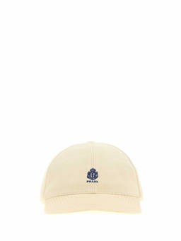 PRADA - Beige Cream Textured Baseball Cap