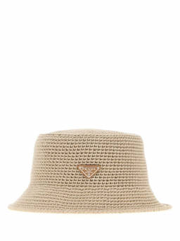 PRADA - Beige Textured Bucket Hat
