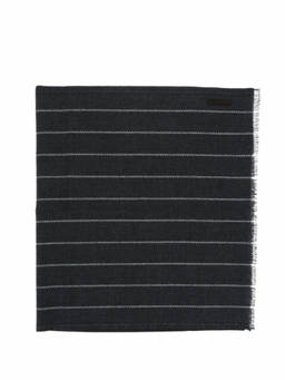Zegna - Dark Grey Stripes Scarf