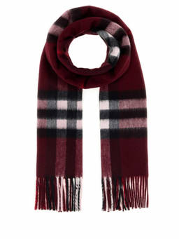 Burberry - Maroon Check Scarf