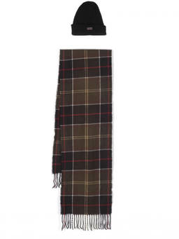 Barbour - Brown Beanie Scarf Set