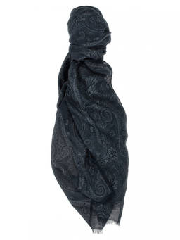 Etro - Black Paisley Scarf