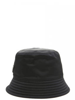 PRADA - Black Logo Bucket Hat