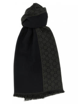 Gucci - Black Grey Logo Scarf