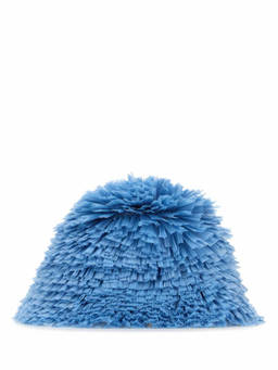 PRADA - Light Blue Raffia Bucket Hat