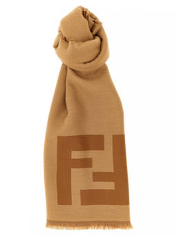 Fendi - Brown Logo Scarf