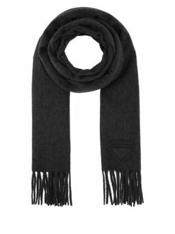 PRADA - Dark Grey Wool Scarf