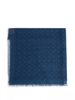 Ferragamo - Blue Logo Scarf