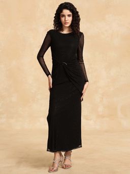 Kazo - Black Embellished Esther Maxi Dress