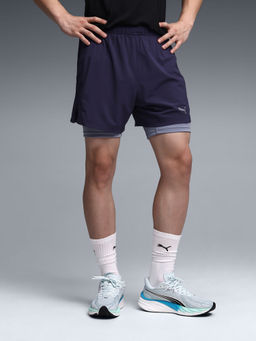 Puma - Purple Velocity 2-In-1 Running Shorts