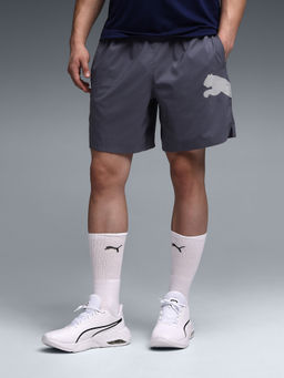 Puma - Grey Train All Day Big Logo Training 7 Woven Shorts