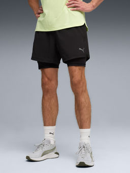 Puma - Black Pwrmode 2-In-1 Stretch Woven Shorts