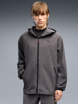 Puma - Grey Tech 4-Way Stretch Relaxed Track Jacket