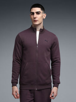 Puma - Brown Essentials Elevated Logo Full Zip Sweat Jacket