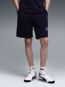 Puma - Navy Blue Camo Knee-Length Shorts