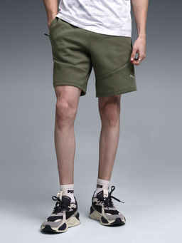 Puma - Green Evostripe Above-Knee Shorts
