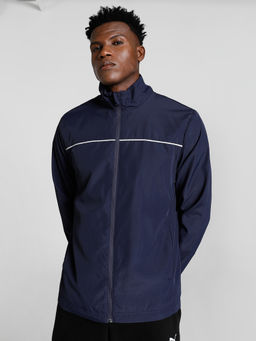 Puma - Navy Blue Essentials Woven Full-Zip Jacket