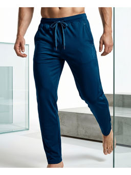 T.T. - Teal Regular Fit Dri-Fit Wrinkle Resistant Sports Trackpant