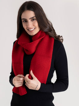 FABLE STREET - Red Textured Muffler