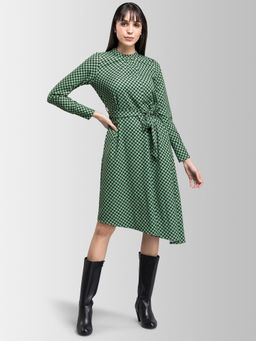 FABLE STREET - Green Printed Dress