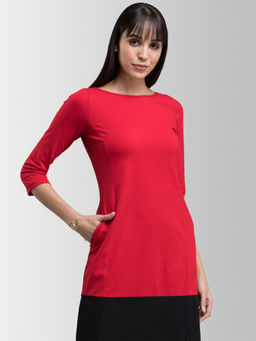 FABLE STREET - Red Solid Dress