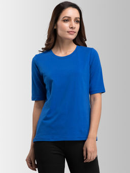 FABLE STREET - Blue Solid T-Shirt