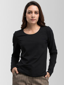 FABLE STREET - Black Solid T-Shirt