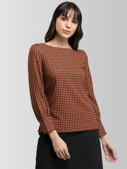 FableStreet - Orange Printed Top