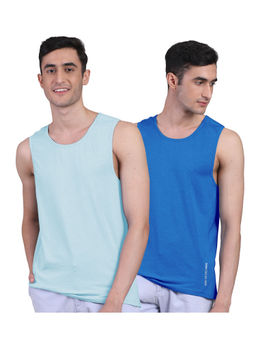 FREECULTR - Mens Twin Skin Bamboo Cotton Anti Microbial Active Vest (Pack of 2)