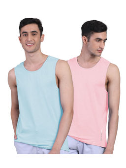 FREECULTR - Mens Twin Skin Bamboo Cotton Anti Microbial Active Vest (Pack of 2)