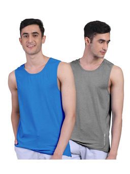 FREECULTR - Mens Twin Skin Bamboo Cotton Anti Microbial Active Vest (Pack of 2)