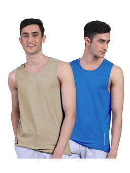 FREECULTR - Mens Twin Skin Bamboo Cotton Anti Microbial Active Vest (Pack of 2)
