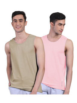 FREECULTR - Mens Twin Skin Bamboo Cotton Anti Microbial Active Vest (Pack of 2)