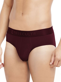 FREECULTR - Red Anti-Microbial Air-Soft Micromodal Solid Brief