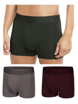 FREECULTR - Multi-Color Anti-Microbial Air-Soft Micromodal Solid Trunk (Pack of 3)