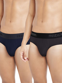 FREECULTR - Multi-Color Anti-Microbial Air-Soft Micromodal Solid Brief (Pack of 2)