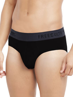 FREECULTR - Black Anti-Microbial Air-Soft Micromodal Solid Brief