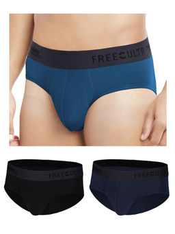 FREECULTR - Multi-Color Anti-Microbial Air-Soft Micromodal Solid Brief (Pack of 3)