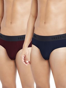 FREECULTR - Multi-Color Anti-Microbial Air-Soft Micromodal Solid Brief (Pack of 2)