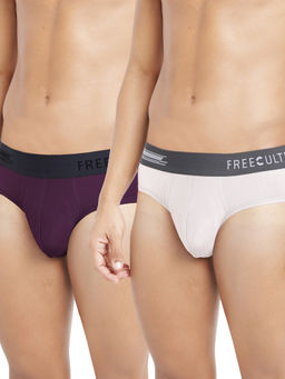 FREECULTR - Multi-Color Anti-Microbial Air-Soft Micromodal Solid Brief (Pack of 2)