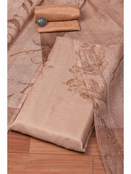 Biba - Pink Cotton and Kota Digital Print Unstitched Suit (Set of 3)
