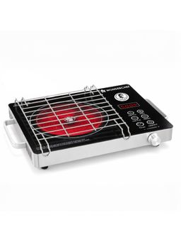 Wonderchef - Evita Infrared Electric Cooktop with Crystal Glass Surface 2200W Black