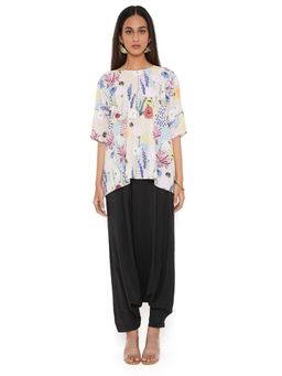 PS Pret by Payal Singhal - Stone Bee Garden Print Art Crepe Short Maya Tunic