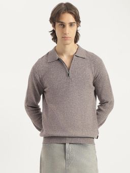 United Colors of Benetton - Taupe Wool Full Sleeves Sweater