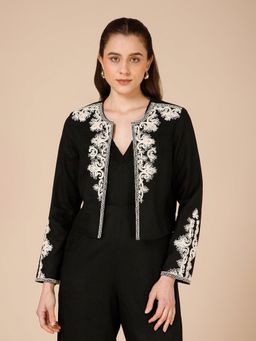 B77 - Adele Black Embroidered Jacket