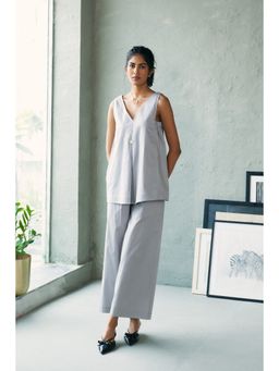 CANOOPI - Silverline Drift Grey Pure Cotton Solid Co-Ord Set