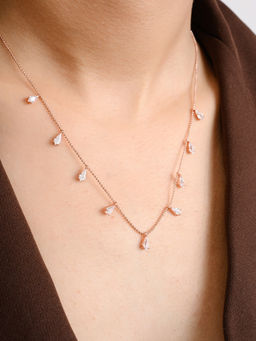 METALM - Pear Cut Diamond Necklace